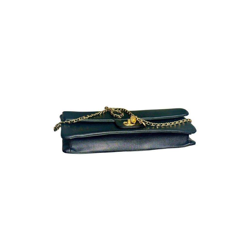 Chanel Black Quilted Leather Wallet On Chain WOC Classic‎ Gold Hardware - Picture 9 of 13